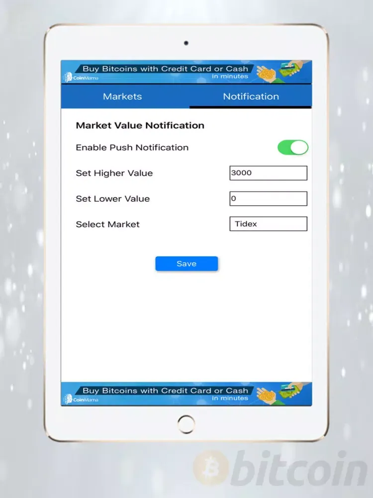 Crypto Compare Bitcoin Markets iPad 应用截图