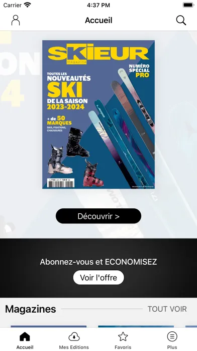 Capturas de tela do Skieur Mag