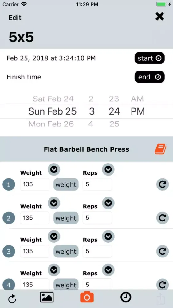ภาพหน้าจอของ Workout Note