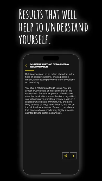 Captures d'écran de Psychological tests & quizzes