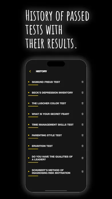 Captures d'écran de Psychological tests & quizzes