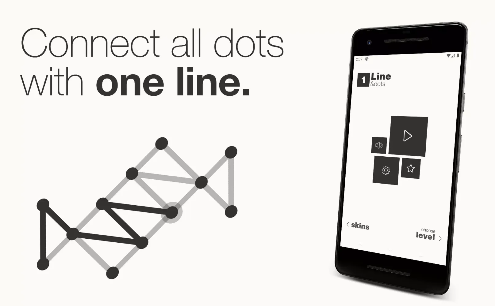 1Line & dots. Puzzle game. سکرین شاٹس