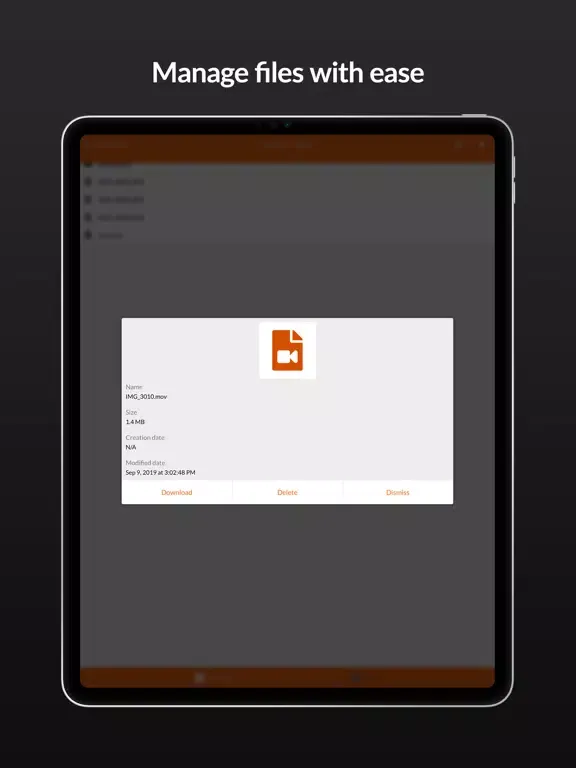 Tangkapan skrin Nixi File Manager iPad 