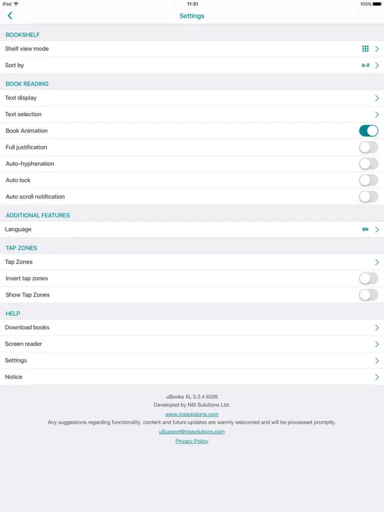 uBooks XL iPad  Ekran Görüntüleri
