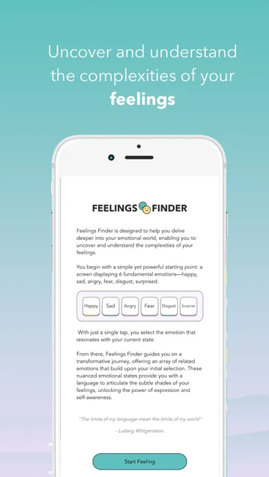 Capturas de tela do Feelings Finder