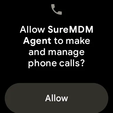 Tangkapan layar SureMDM Agent for Wear OS