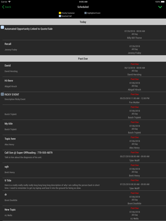 Zrzuty ekranu Lizzy CRM iPad 