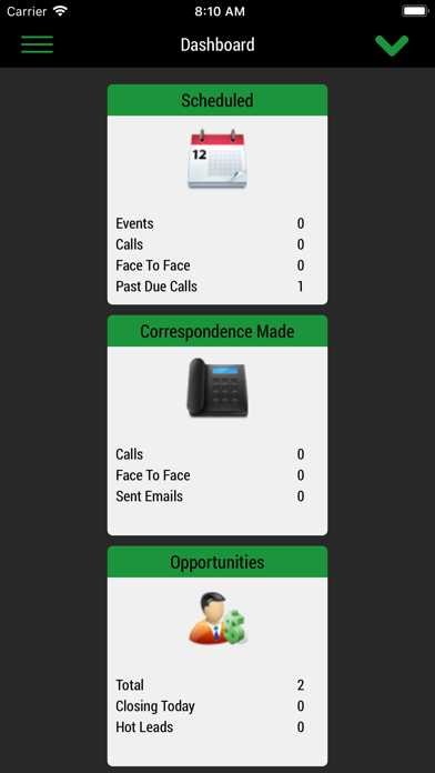 Zrzuty ekranu Lizzy CRM