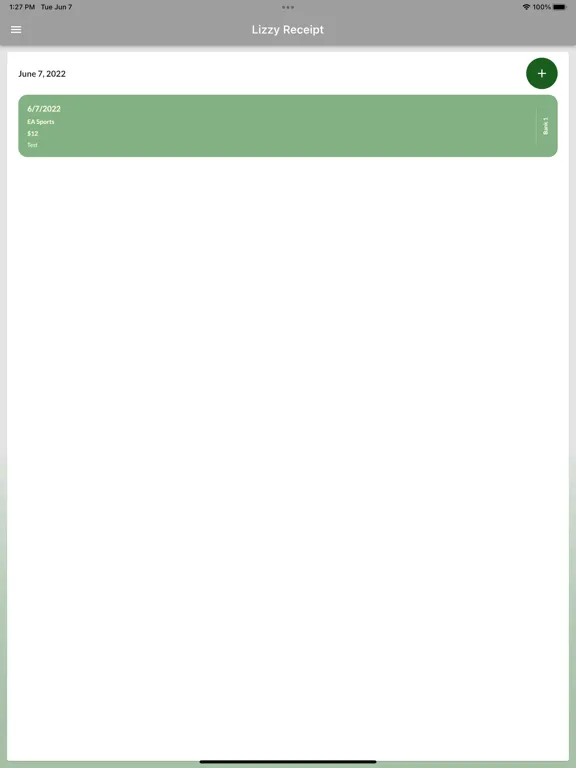 Lizzy Receipt iPad  Screenshots