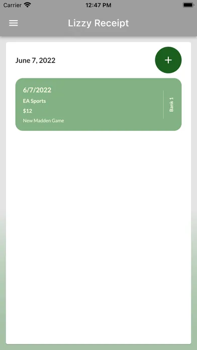 Lizzy Receipt Screenshots