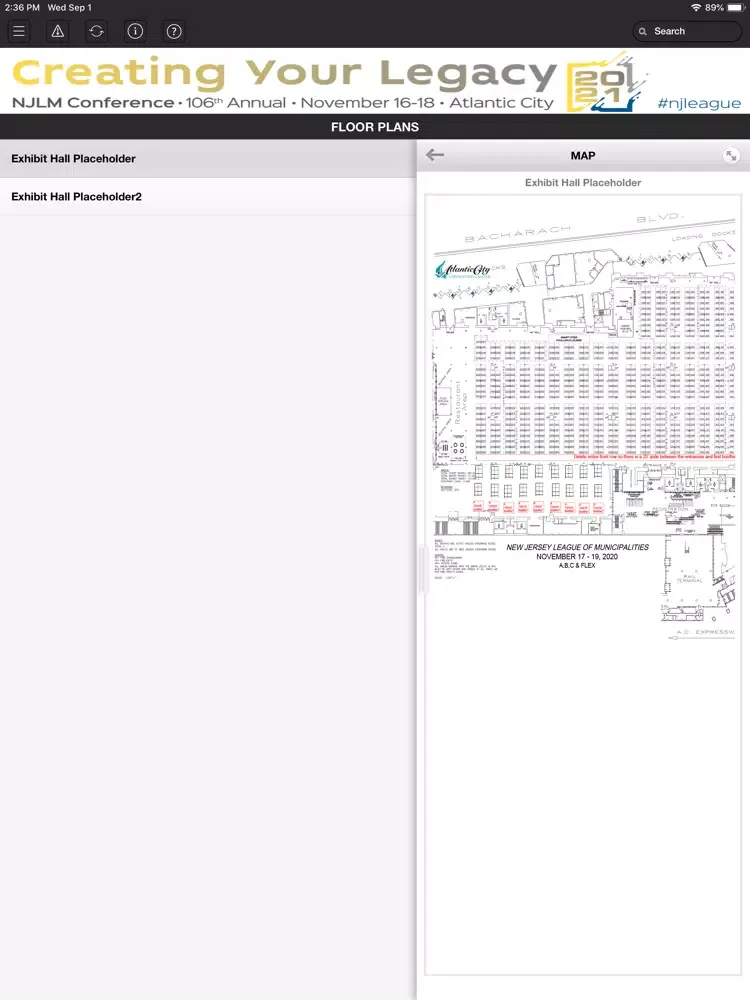 Ảnh chụp màn hình của 2021 NJLM Annual Conference iPad 