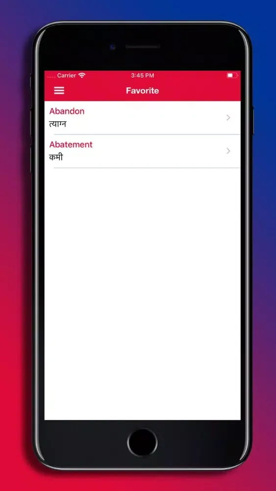 Screenshot di English 2 Nepali Dictionary
