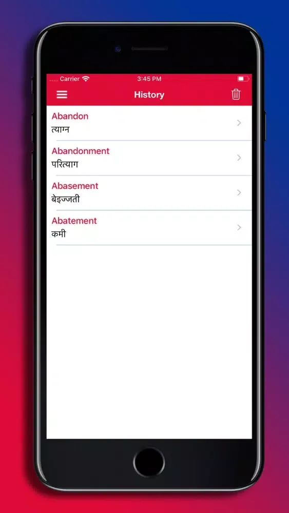 Screenshot di English 2 Nepali Dictionary