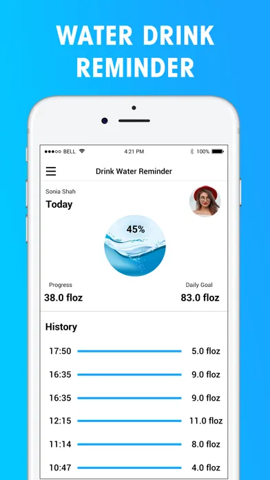 Capturas de tela do H2O : Drink Water Reminder Pro