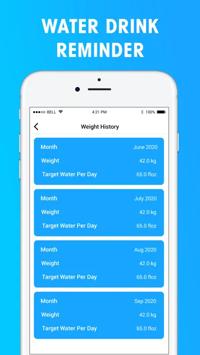 Capturas de tela do H2O : Drink Water Reminder Pro
