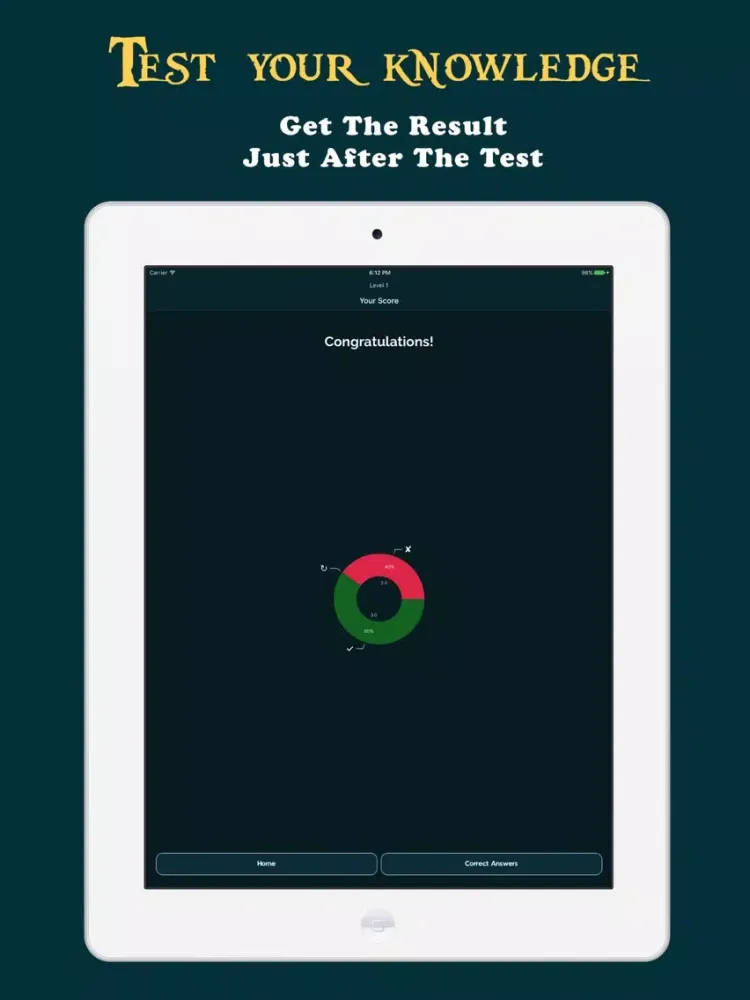Books and Authors - Andaza - Quiz Preparation Test iPad  스크린샷