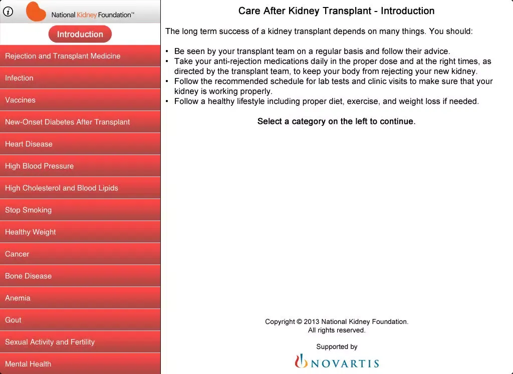 Care After Kidney Transplant iPad  स्क्रीनशॉट