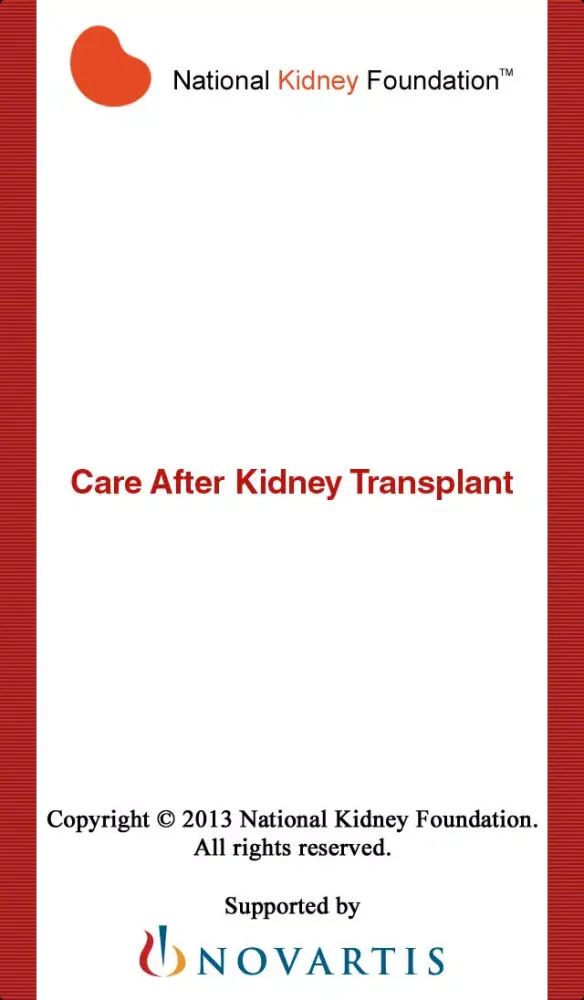 Care After Kidney Transplant स्क्रीनशॉट