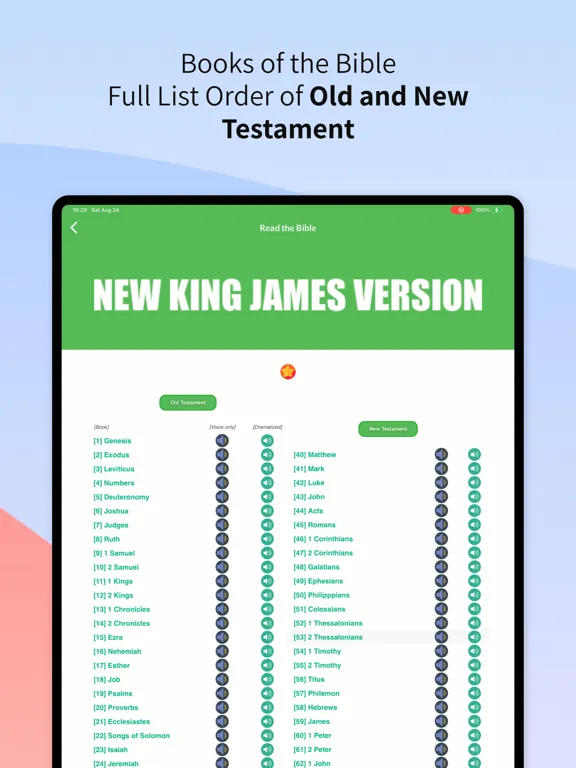 Audio Bible - New King James iPad  سکرین شاٹس