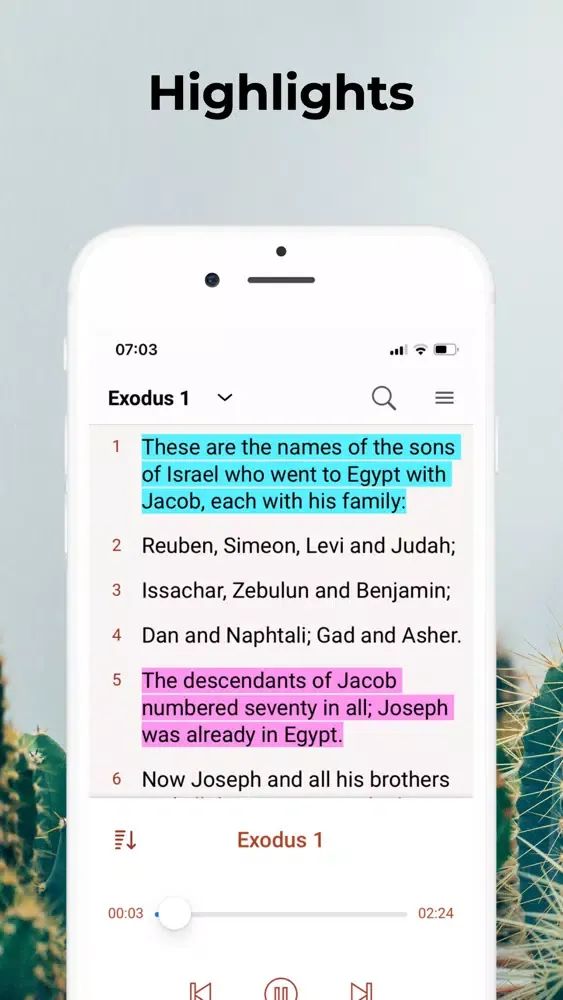 Ảnh chụp màn hình của Holy Bible: NKJV Audio Offline
