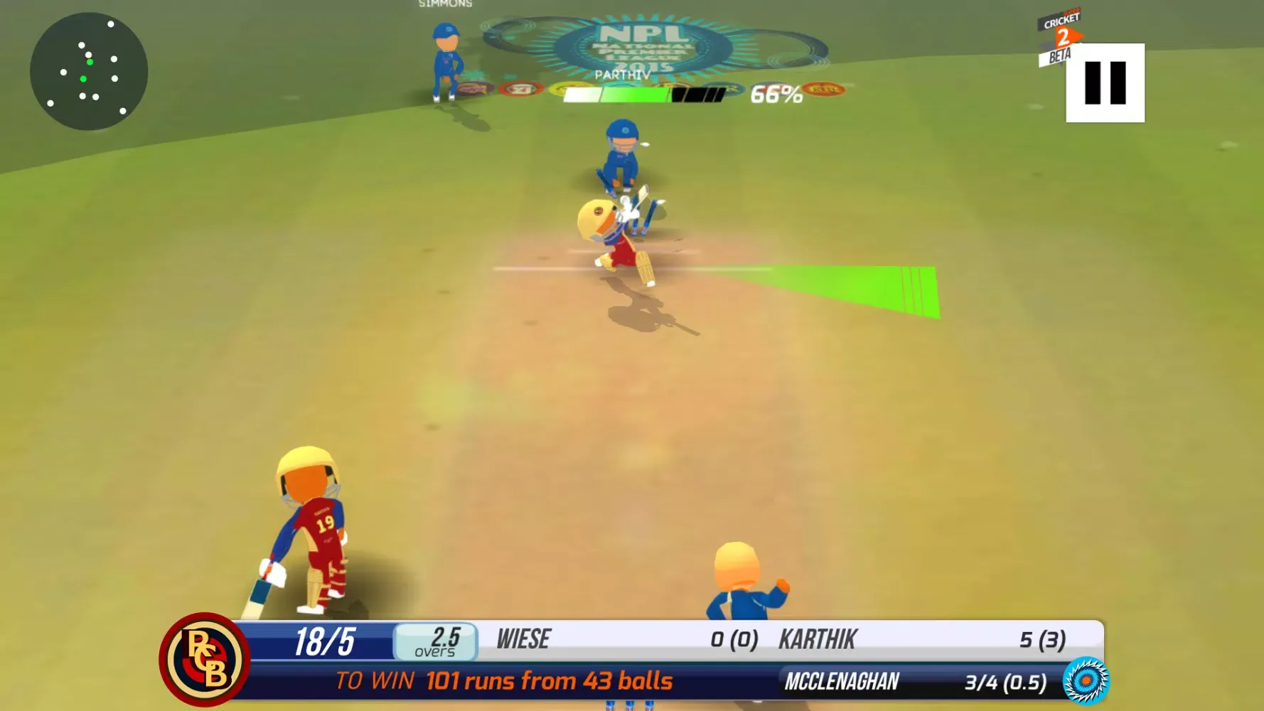 Ảnh chụp màn hình của SUPER CRICKET 2