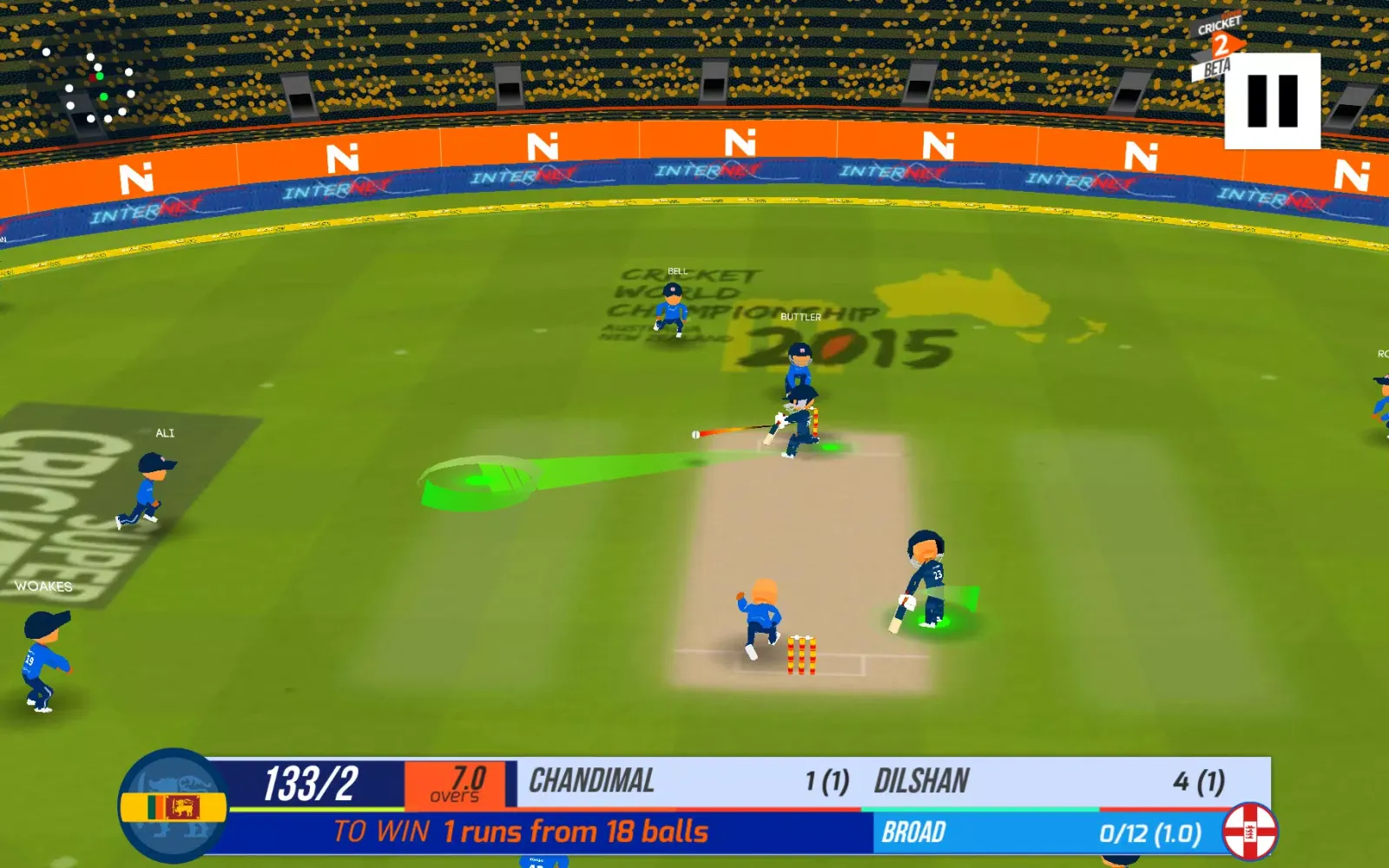 Ảnh chụp màn hình của SUPER CRICKET 2