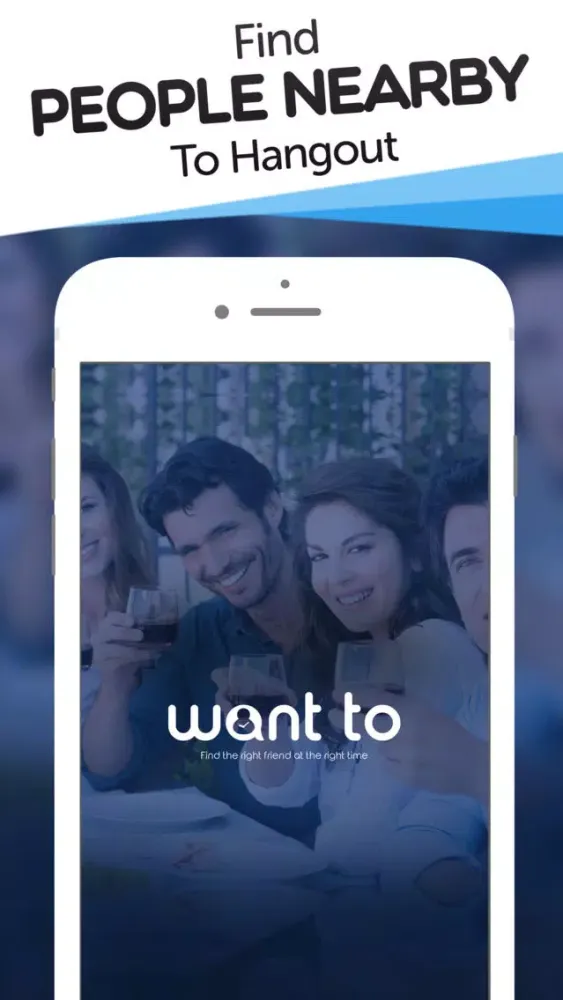 Tangkapan layar Want To - Find Friends & Meet New People Near You!