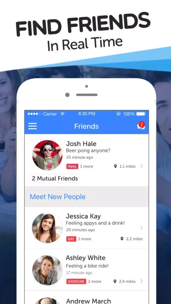 Tangkapan layar Want To - Find Friends & Meet New People Near You!