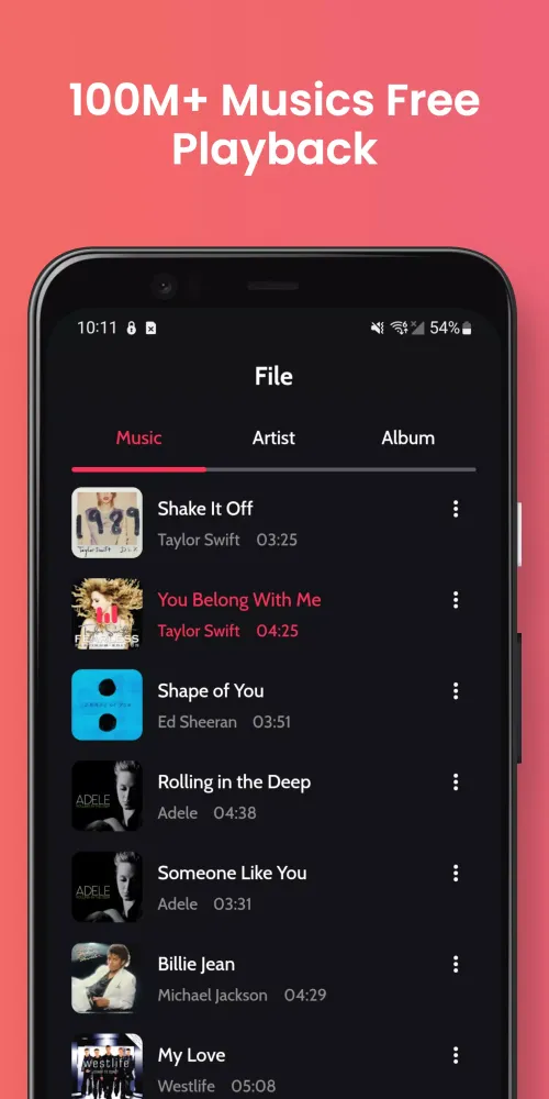 Screenshot di Offline music Player - Mume