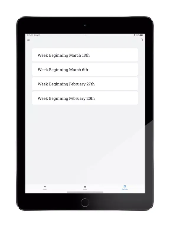 NLCS Hub iPad  Screenshots