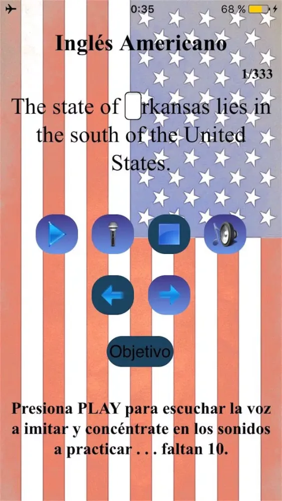 Zrzuty ekranu Inglés Americano Sonidos