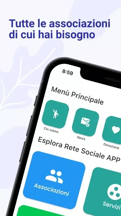 Tangkapan layar Rete Sociale App