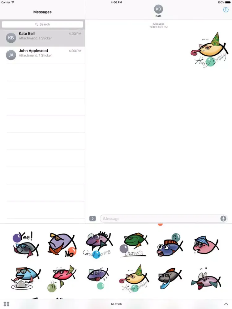 Capturas de tela do NLRFish iPad 