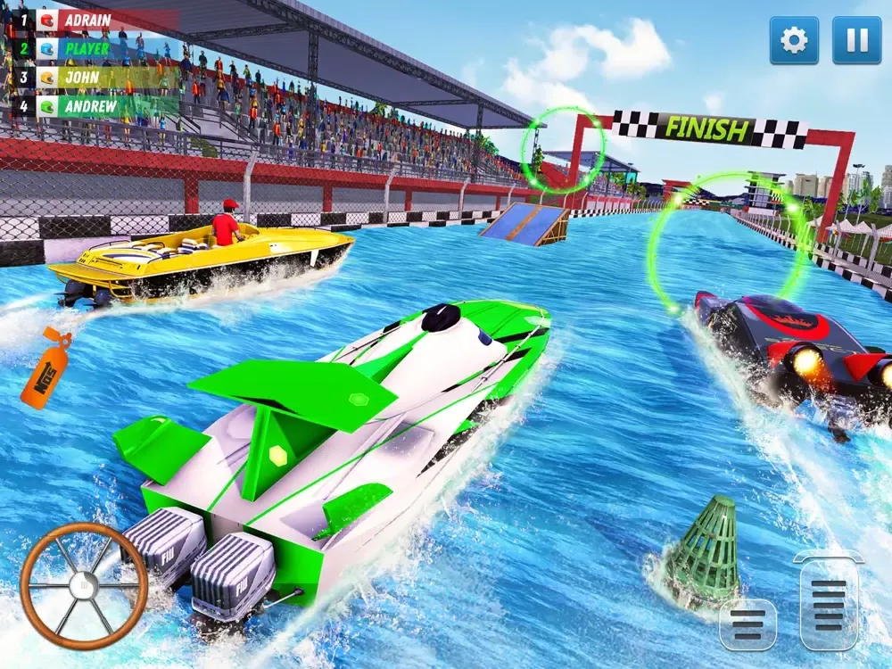 Tangkapan skrin Boat Simulator Drag Racing iPad 