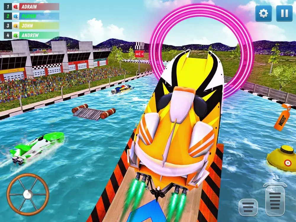 Tangkapan skrin Boat Simulator Drag Racing iPad 