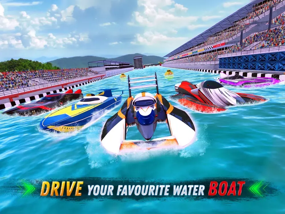 Tangkapan skrin Boat Simulator Drag Racing iPad 