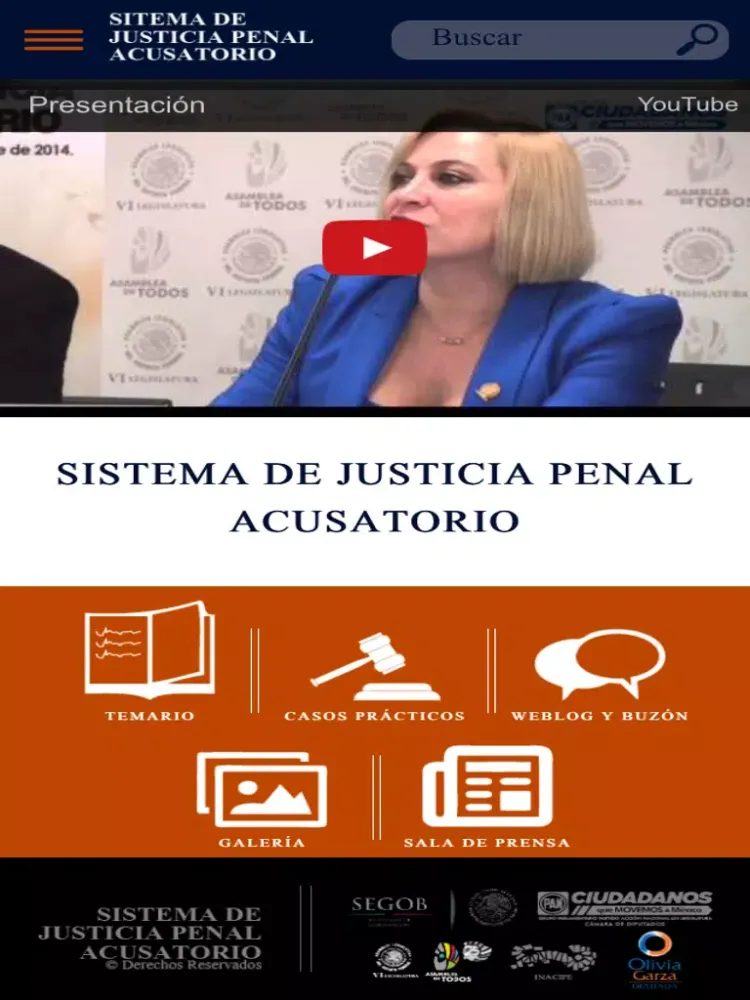 Sistema de Justicia Penal Acusatorio iPad 应用截图
