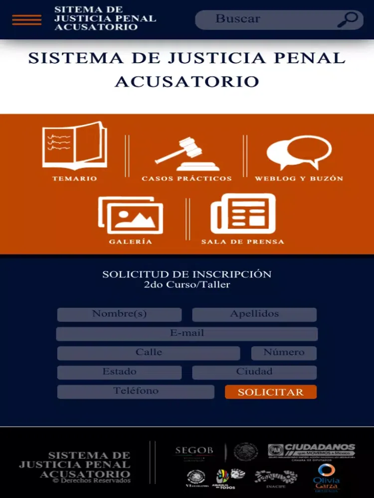 Sistema de Justicia Penal Acusatorio iPad 应用截图