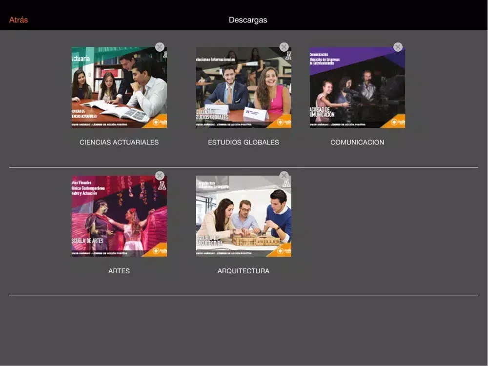 Oferta Académica Anáhuac iPad  Screenshots