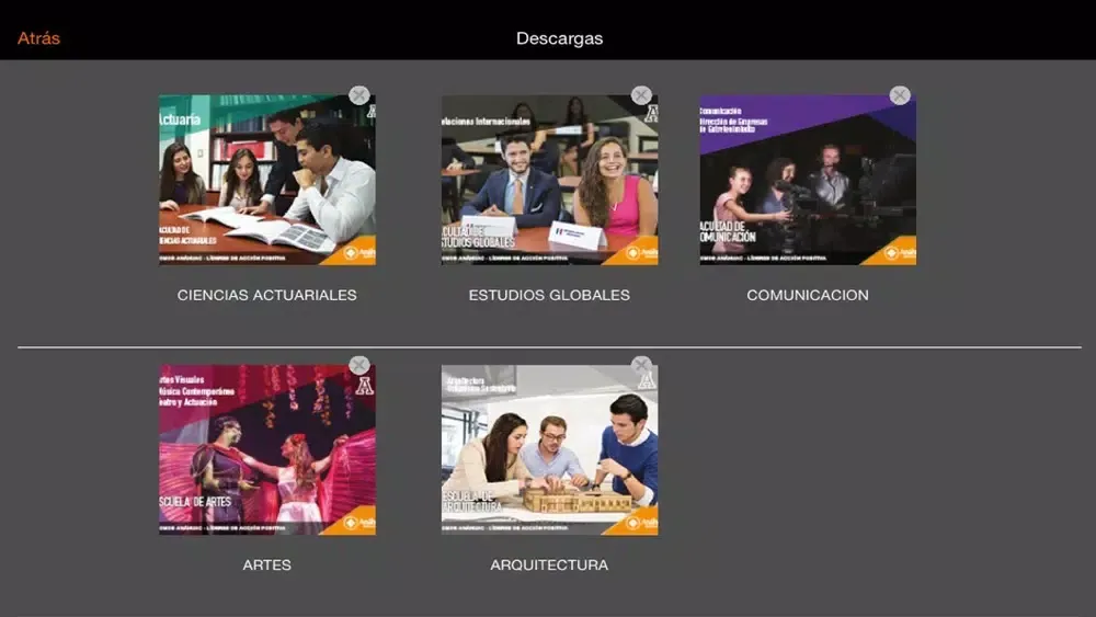 Oferta Académica Anáhuac Screenshots