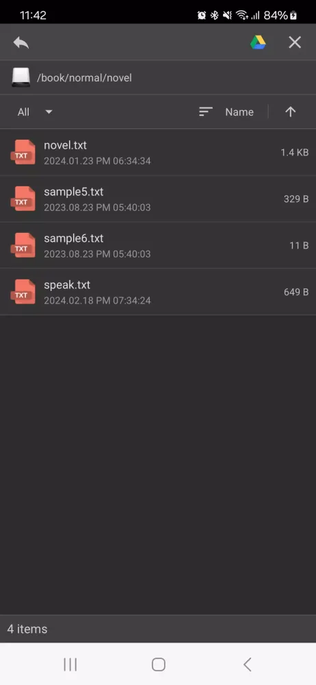Tangkapan layar Readbook - Text Viewer