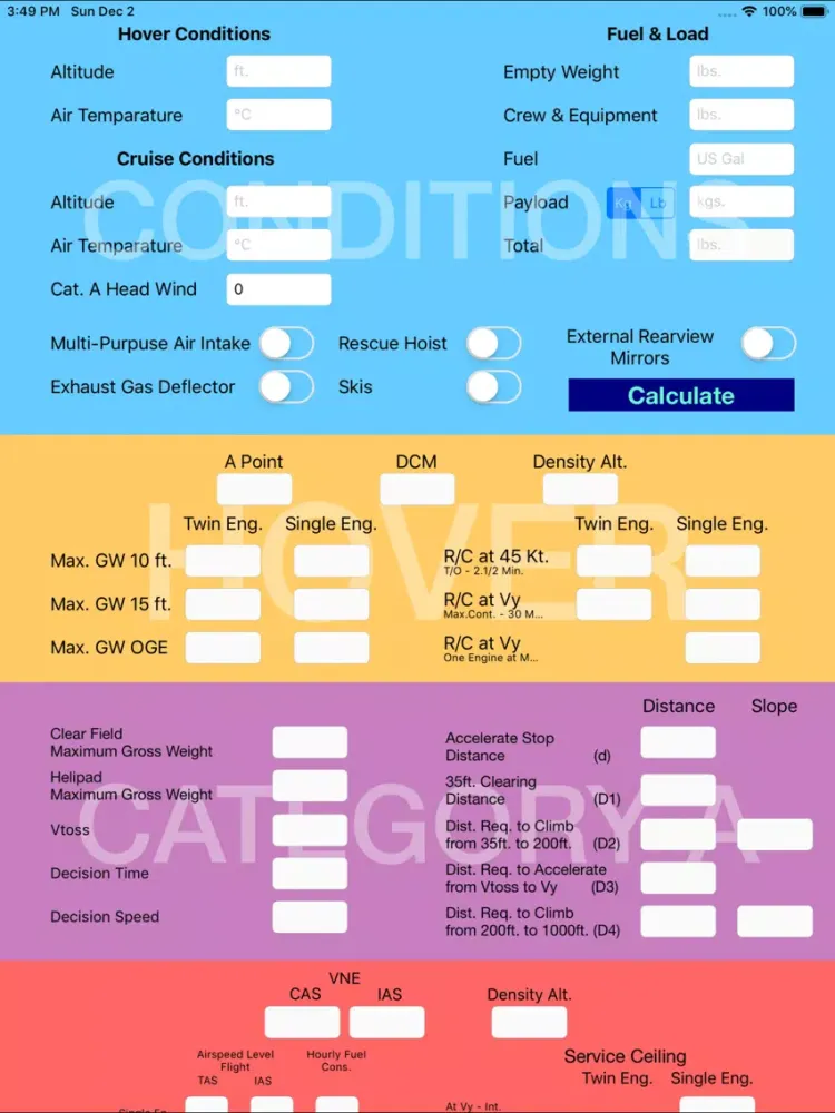 Capturas de pantalla de AS-532 Performance Planner iPad 