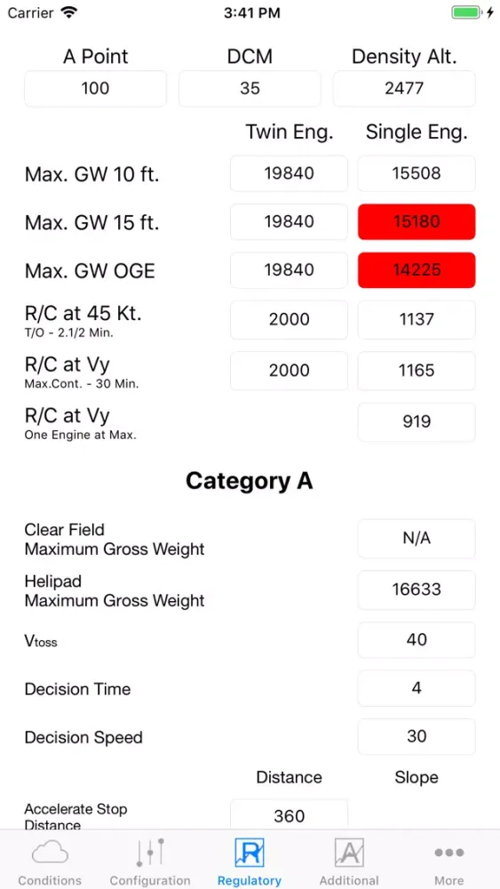 Capturas de pantalla de AS-532 Performance Planner