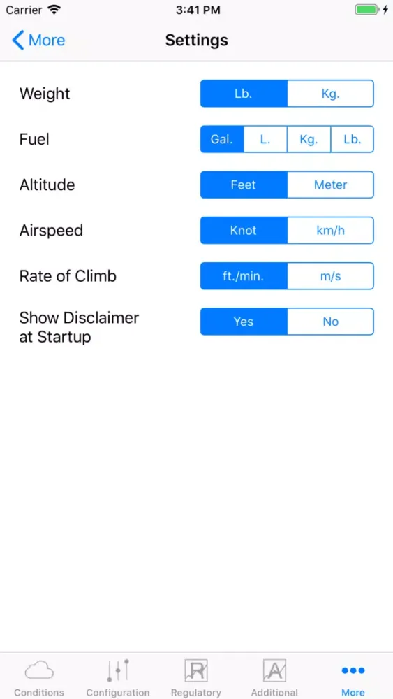 Capturas de pantalla de AS-532 Performance Planner