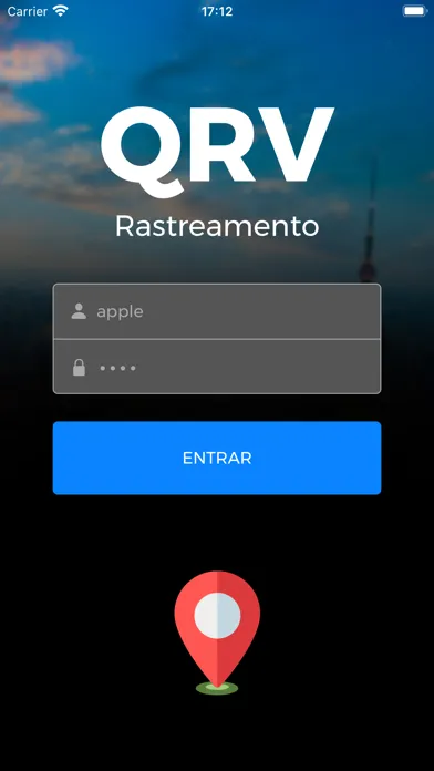 Zrzuty ekranu QRV Rastreamento