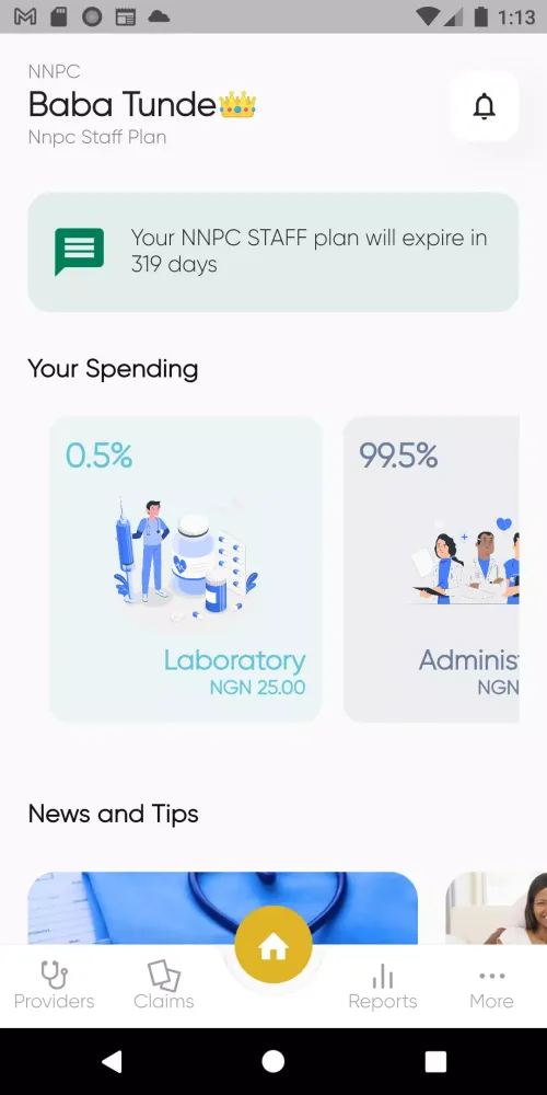 NNPC HMO App Screenshots