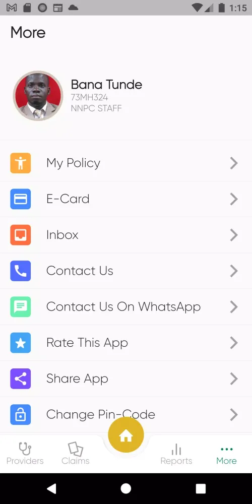 NNPC HMO App Screenshots