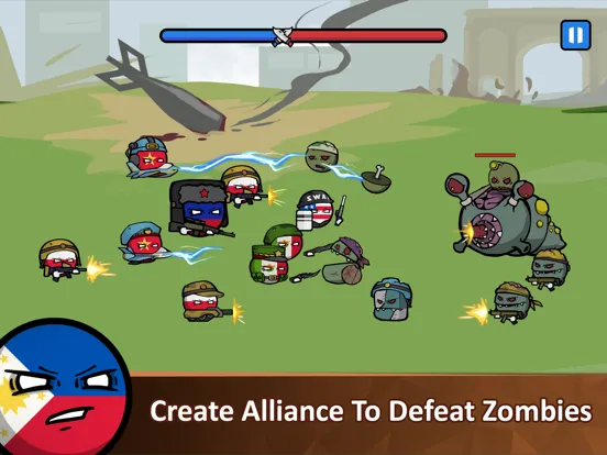 Zrzuty ekranu Countryballs - Zombie Attack iPad 