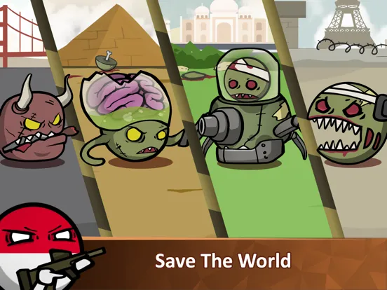Zrzuty ekranu Countryballs - Zombie Attack iPad 