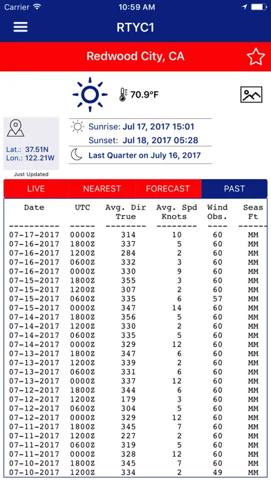NOAA NDBC Buoy Live Marine应用截图